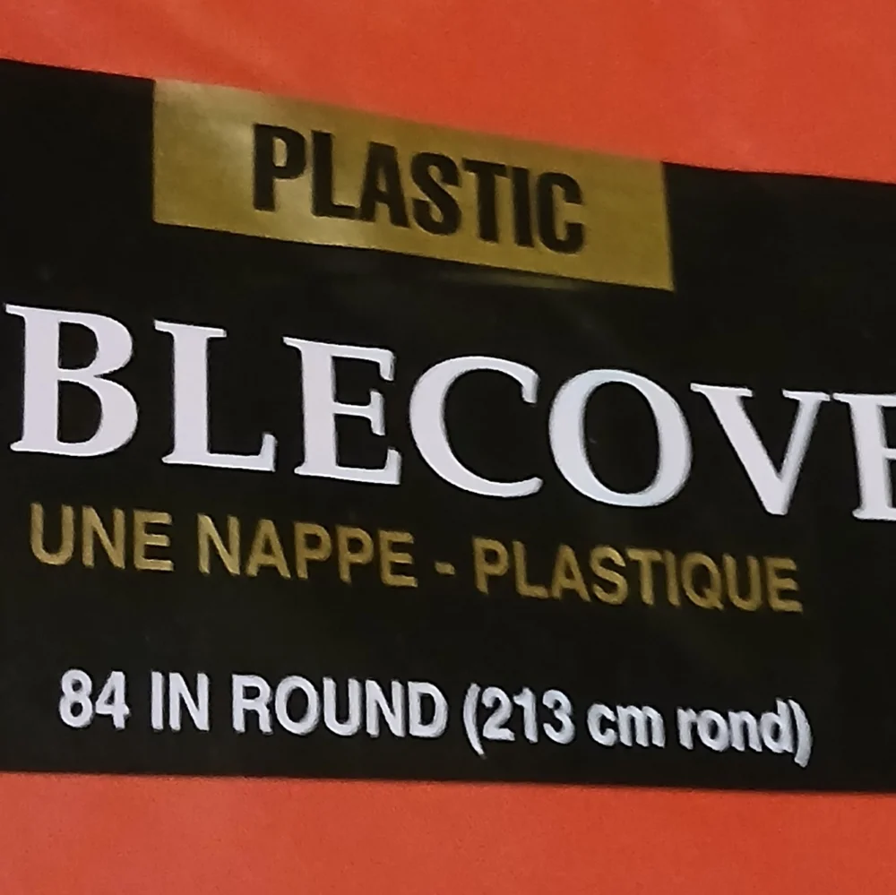 Amscan Red Plastic Tablecover 84 IN Round NIP